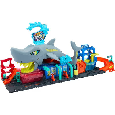Hot Wheels Ultra Shark Car Wash Playset: Plastic Toy Vehicle Set, 1:64 Scale, Includes Car, 55 Pi... | Target