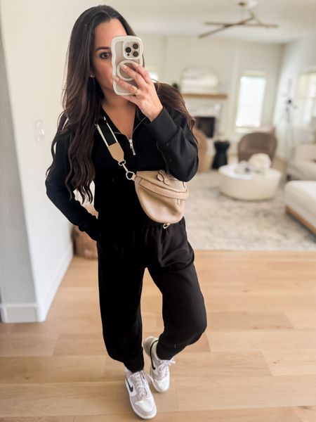 Perfect travel outfit, airport outfit, so soft and cozy! Varley look for less, Amazon fashion, Amazon find. Love this as a casual outfit and for errands, perfect mom outfit! 

#LTKfindsunder50 #LTKstyletip #LTKover40