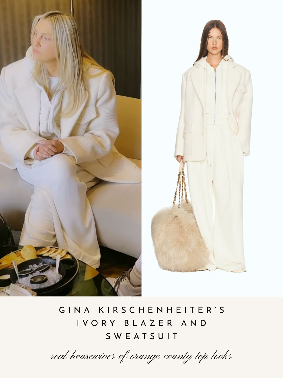 Gina Kirschenheiter's Ivory Jacket / Blazer and Matching Sweatsuit on the way to Tokyo is the perfect travel look 

 #LTKTravel