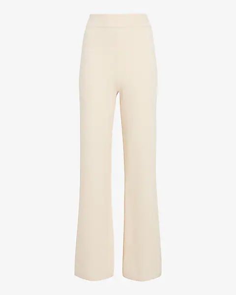 Super High Waisted Supersoft Sweater Wide Leg Pant | Express