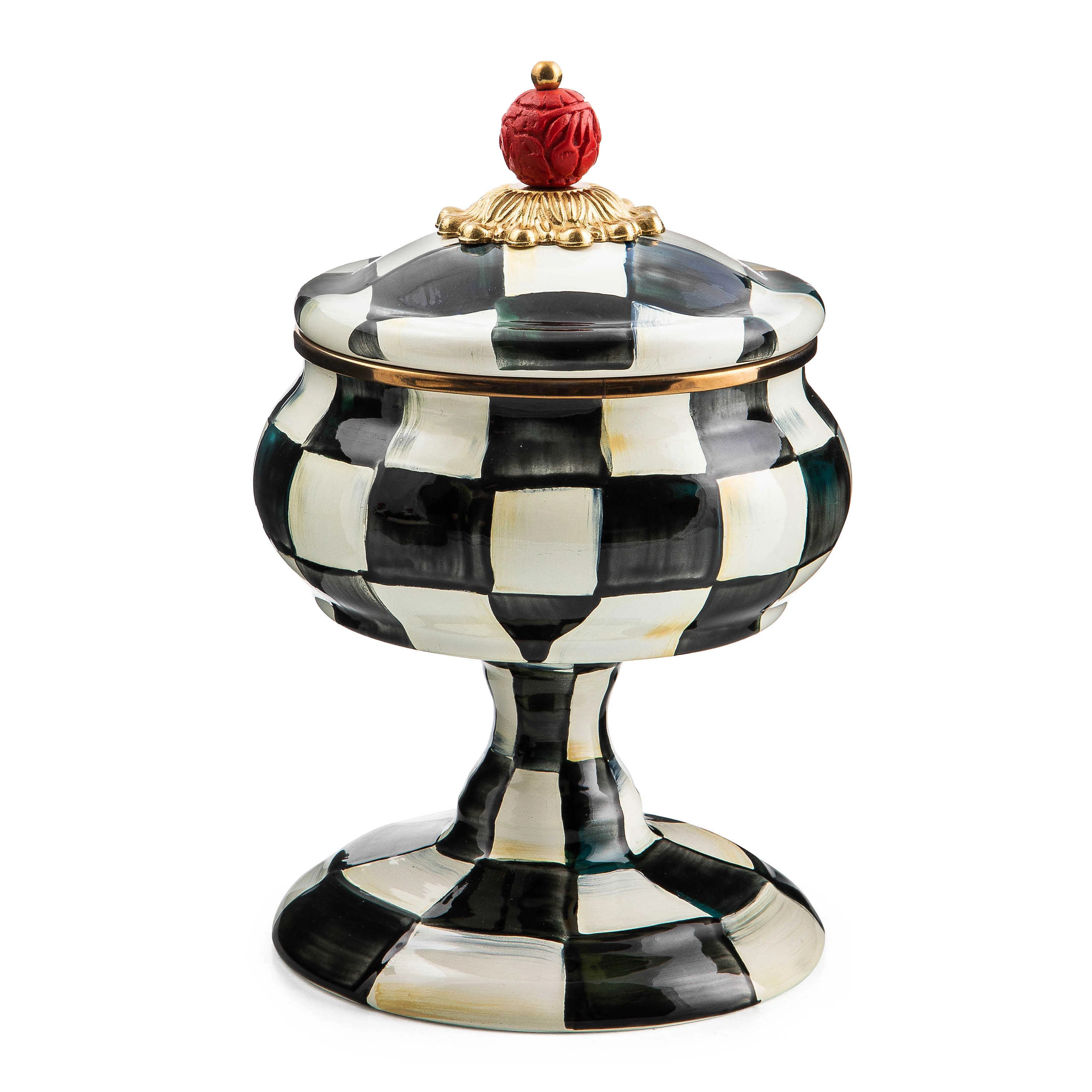 MacKenzie-Childs Courtly Check® Curiosity Pot & Reviews | Wayfair | Wayfair North America