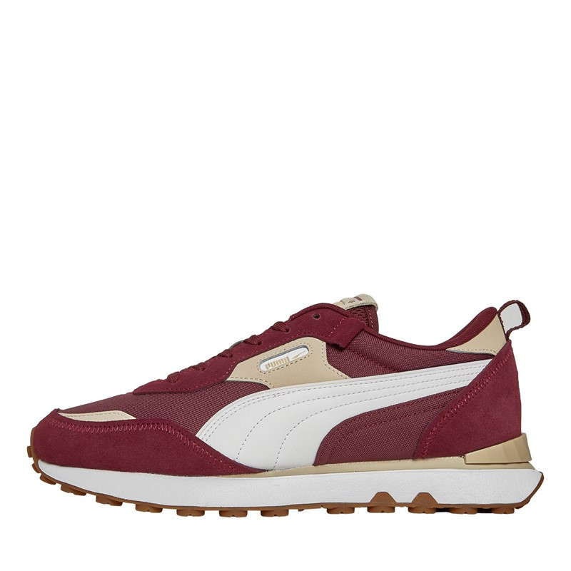 Puma Mens Rider FV Base Trainers White/Red | M and M Direct (UK)