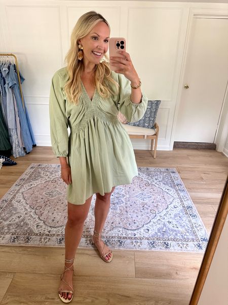 This is such a great mini dress yall! It’s a linen blend material, stretchy top, and has pockets! I’m wearing a med. summer dress / summer outfit 

#LTKFindsUnder50 #LTKWorkwear #LTKMidsize