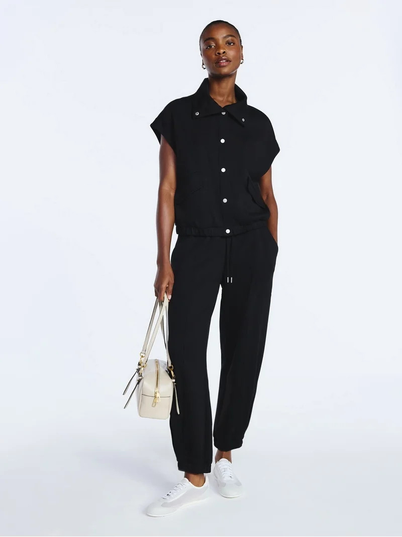 Scoop Women's and Women's Plus New Scubaknit Snap Vest, Sizes XS-4X | Walmart (US)