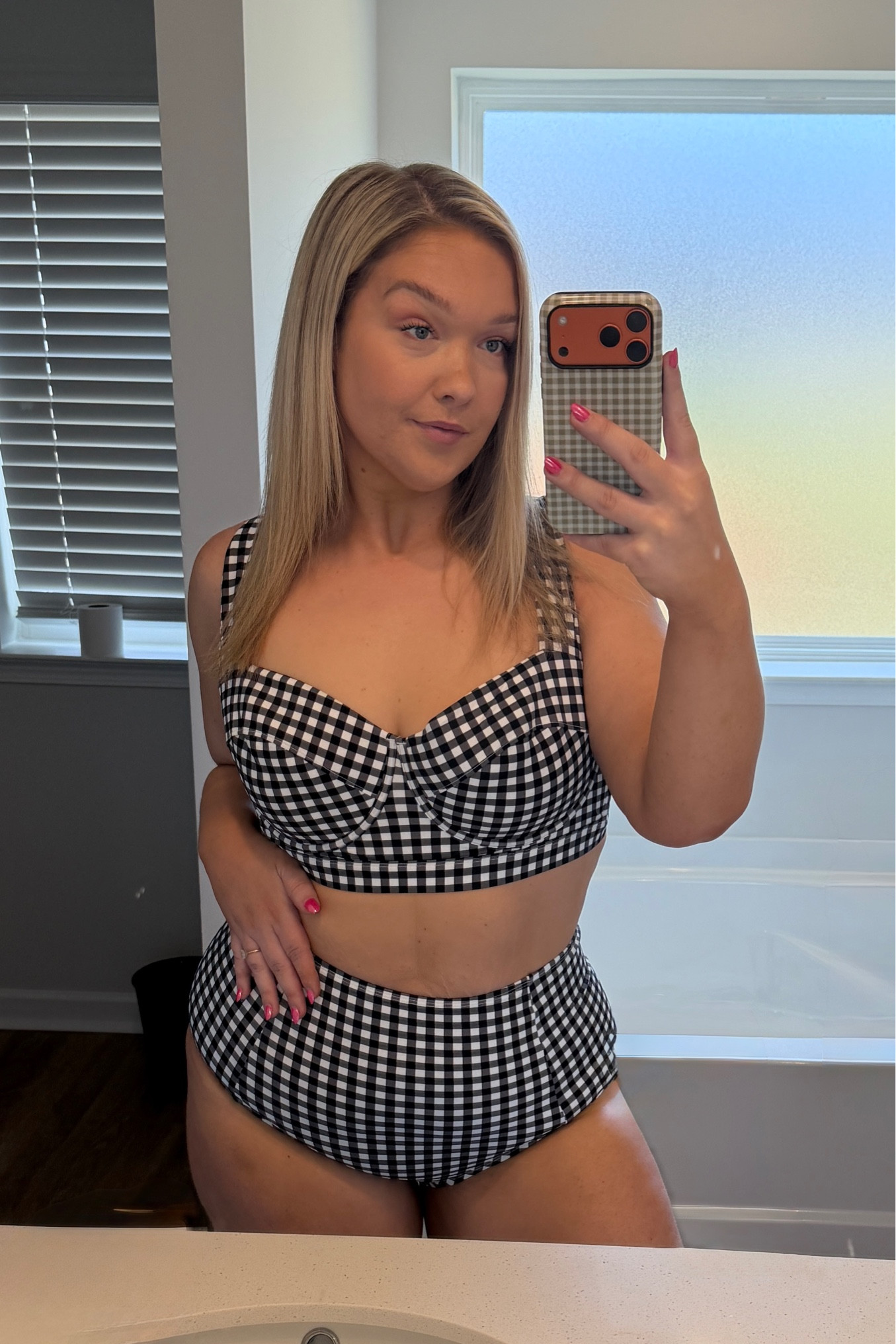 gingham fix 🤎🍷💅🏼 

#LTKootd #LTKTall #LTKSwim