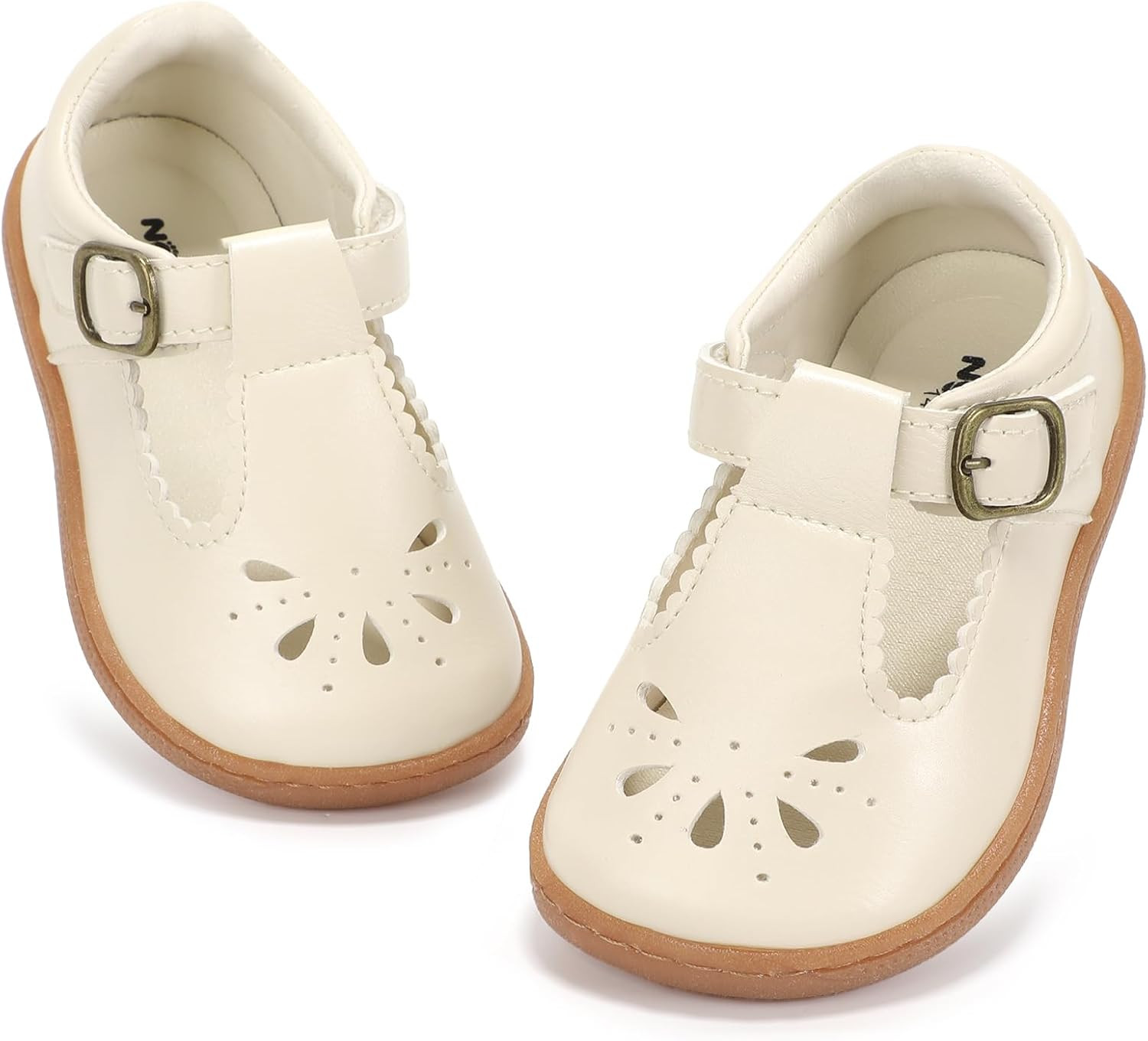Toddler Wide Toe Box Mary Jane Dress Shoes Ballet Flats | Amazon (US)