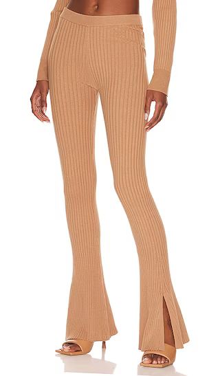 Connelly Rib Pant in Camel | Revolve Clothing (Global)