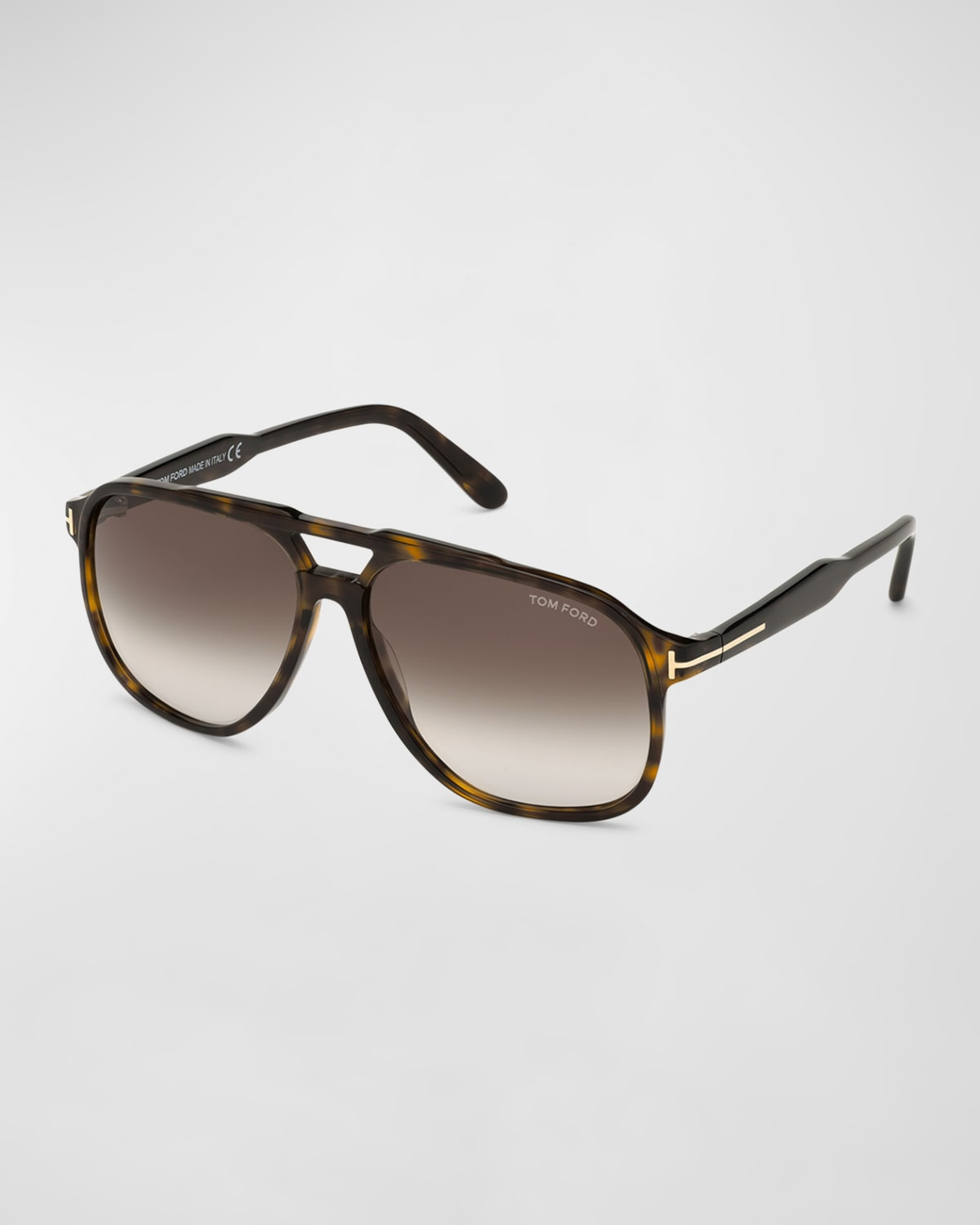 Men's Raoul Gradient Tortoiseshell Aviator Sunglasses | Neiman Marcus