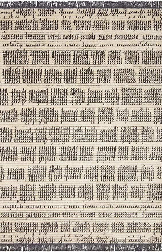 Loloi Chris Loves Julia x Alice ALI-02 Cream/Charcoal Geometric Area Rug 9'-2" x 13' | Amazon (US)