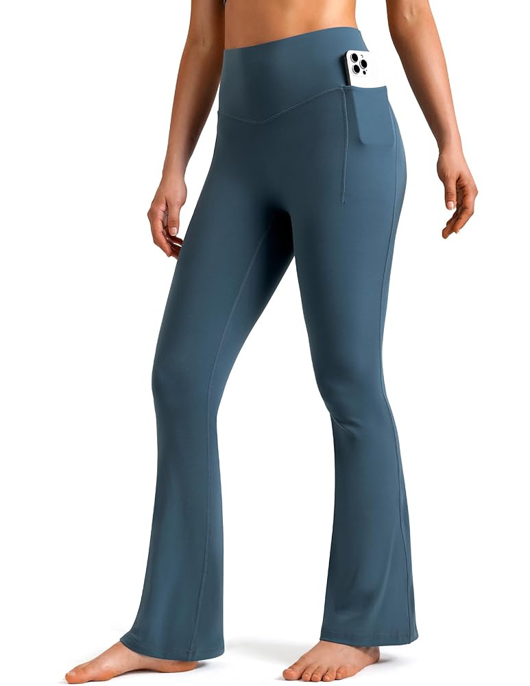 Colorfulkoala Dreamlux No Front Seam Mini Flare Leggings for Women with Pockets 27.5"/29.5"/31.5"... | Amazon (US)