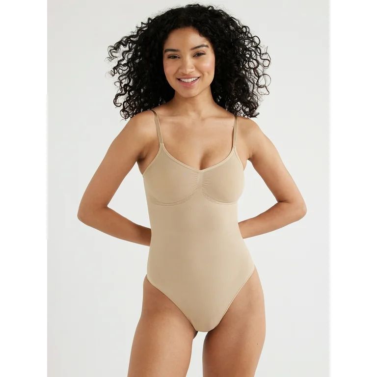 Joyspun Women’s Seamless Sculpting Thong Bodysuit, Sizes S to 3X | Walmart (US)