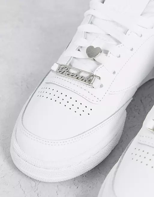 Reebok Club C 85 trainers in white and silver | ASOS (Global)