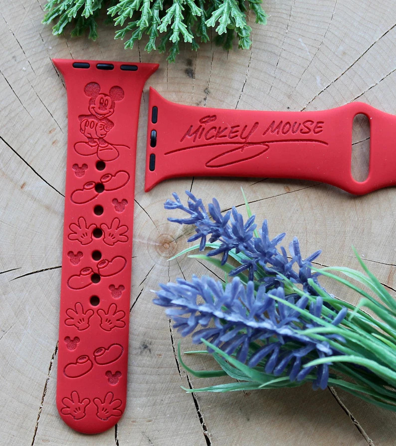 Custom Mickey Mouse Apple Watch Band – Personalized Disney Engraved Bracelet for Women, Compati... | Etsy (US)