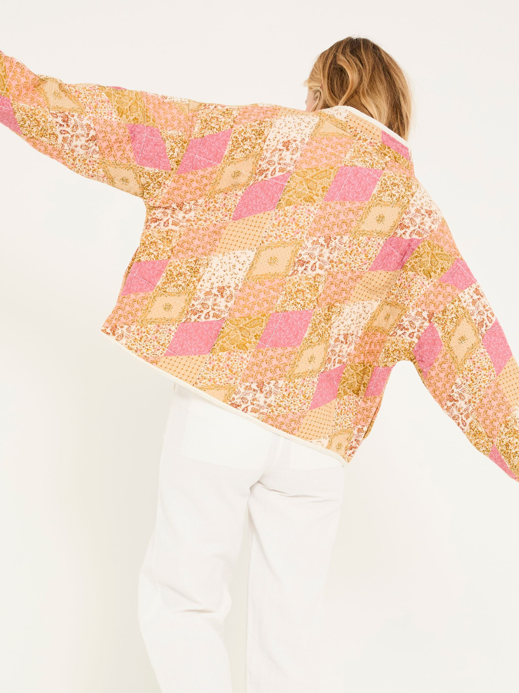 Evie Multi Air Patchwork Quilted Patchwork Jacket | FatFace | Fat Face