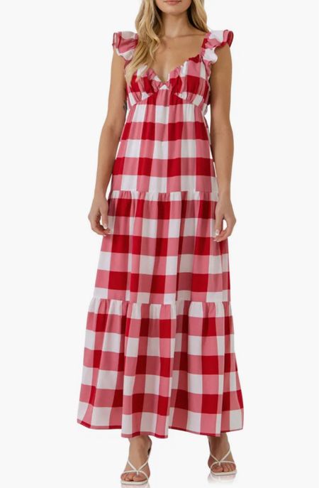 Gingham Tiered Maxi Dress
English FactoryCurrent Price $64.97
(27% off)27% off.
Comparable value $90.00

#LTKSaleAlert #LTKOver40 #LTKFindsUnder100