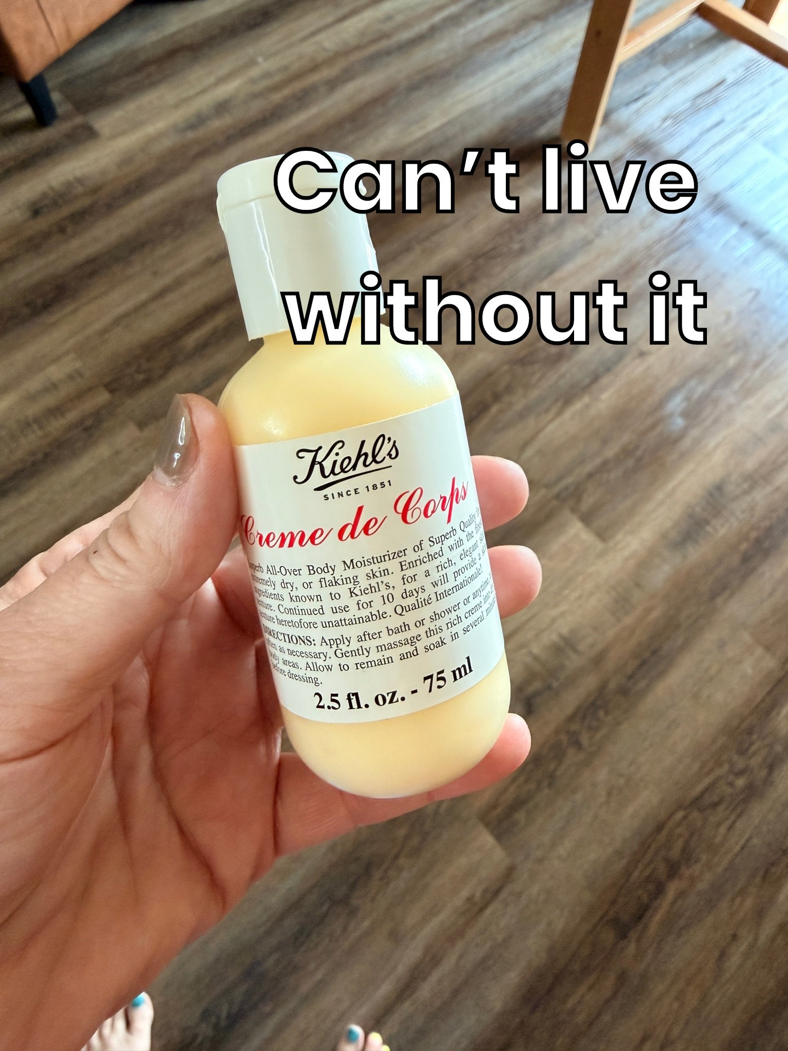 Can’t live without it!

If you suffer from dry skin, flaking skin, or just want that ultimate healthy, hydrated glow, the Kiehl’s Creme de Corps is my absolute holy grail body lotion. It’s a super rich, non-greasy formula packed with cocoa butter, squalane, and beta-carotene that deeply moisturizes and leaves your skin feeling incredibly soft all day long.

This travel-sized 2.5 fl. oz. (75 ml) bottle is perfect for throwing in your purse, travel bag, or keeping at your desk for on-the-go hydration! Perfect for winter skin recovery or maintaining a summer body glow.

#Kiehls #CremeDeCorps #BodyMoisturizer #DrySkinSavior #BodyLotion #SkincareFavorites #HolyGrailSkincare #TravelSizeBeauty #GlowySkin #BodyCareRoutine #SelfCare #LuxurySkincare #SephoraHaul #UltaFinds #SkincareMustHaves #DailyMoisturizer #LTKbeauty #LTKunder50 #LTKtravel #NordstromBeauty #HydratedSkin 

 #LTKmorningroutine #LTKselfcare #LTKBeauty