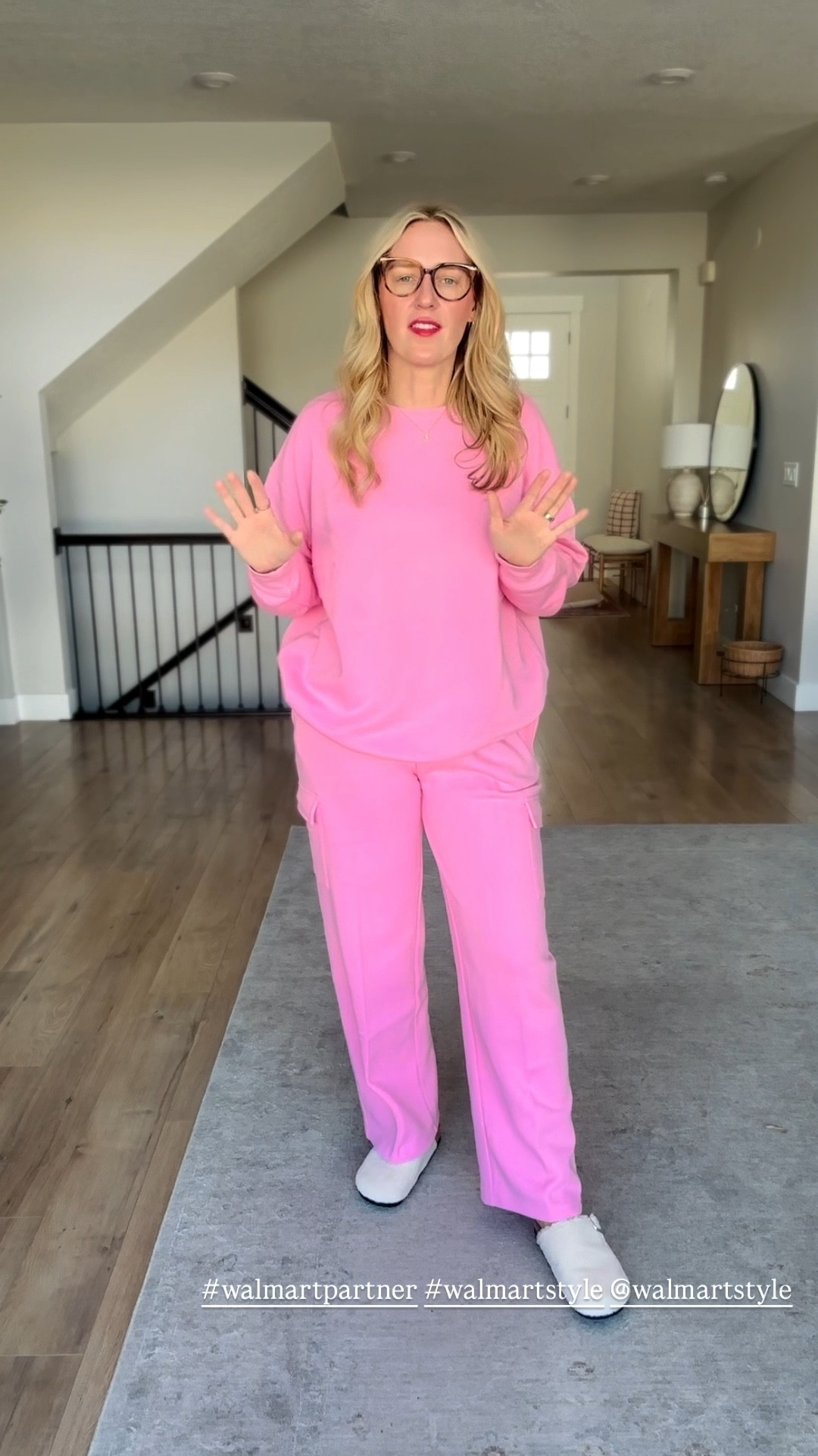 Walmart new spring arrivals that do not disappoint 🌸 #Walmartpartner
So many cute, cozy, and bright pieces that are perfect for early spring and everyday mom life. These are easy to mix, match, and wear now while we transition seasons — and the prices are so good.

Sizing reference:
• Strawberry cardigan: size medium
• Oversized pink sweatshirt: size large
• Pink sweats: size medium
• Diet Coke sweatshirt: size medium
• Heart printed chunky sweater: size medium
• Jeans: run true to size — wearing a size 8 in all pairs. 

@walmartstyle #walmartstyle

#LTKSaleAlert #LTKFindsUnder50 #LTKdayinmylife