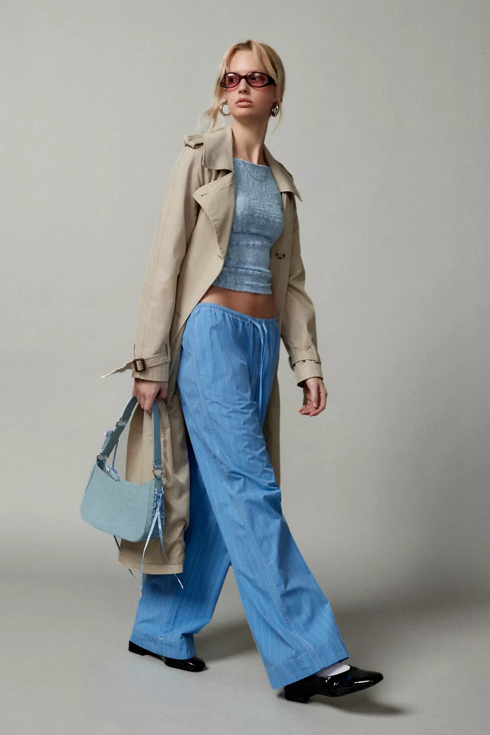 BDG Joey Poplin Wide-Leg Pant | Urban Outfitters (US and RoW)