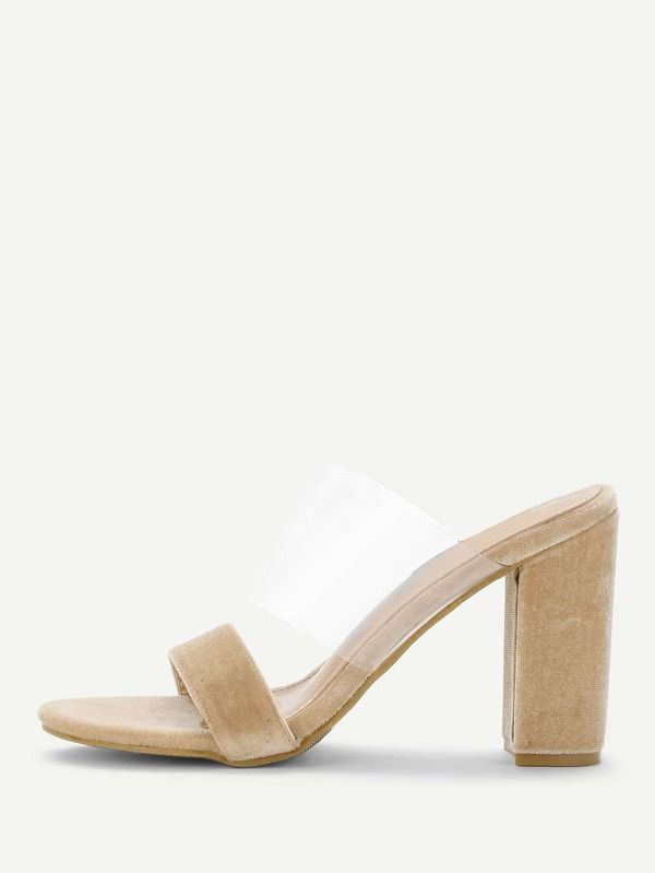 Clear Design Peep Toe Heels | SHEIN