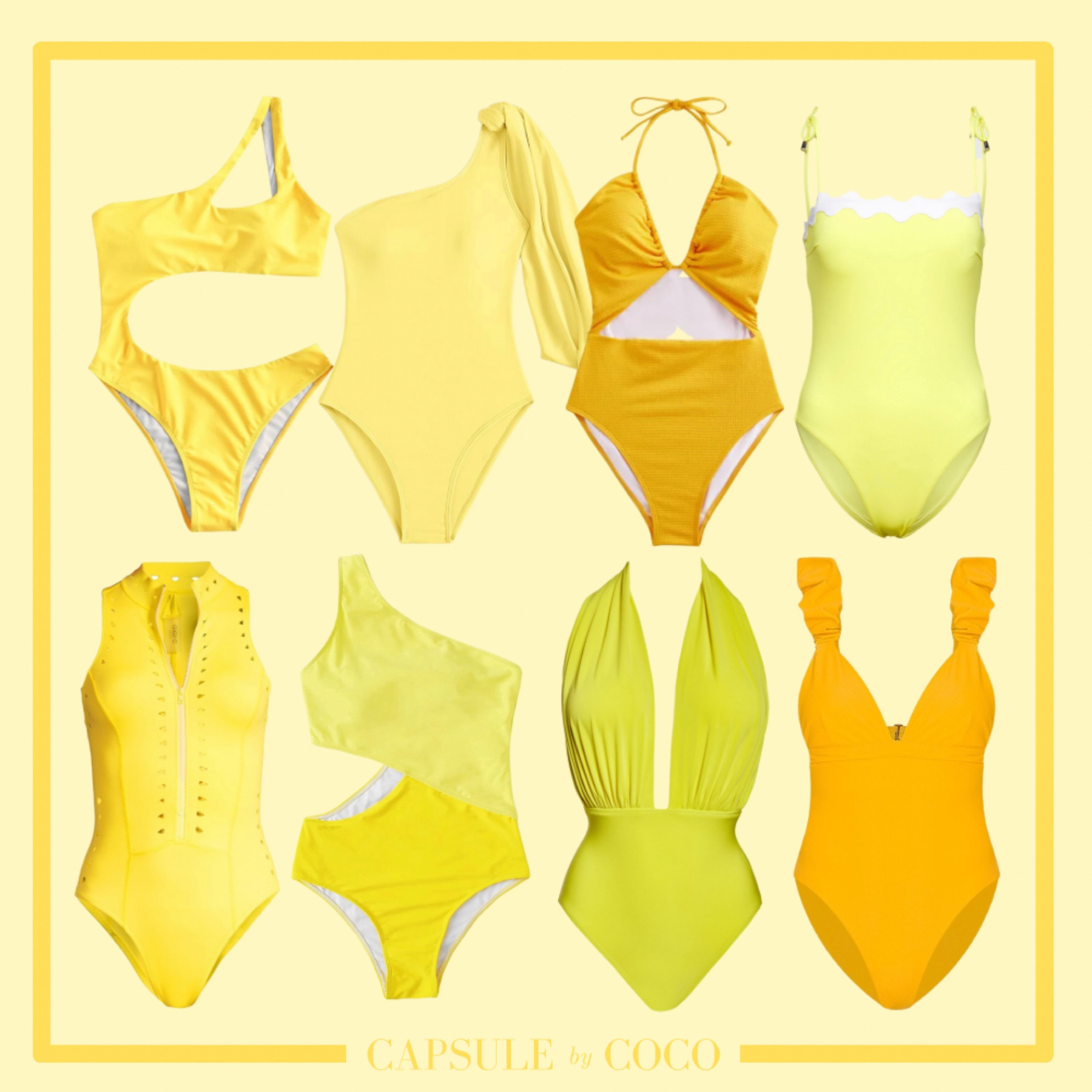 YELLOW SWIMWEAR 💛💛

Yellow one piece, yellow swimsuit, summer, spring break, beach, beach look, pool day, summer look, summer swim, swimming, Capsule By CoCo, CapsuleByCoCo

#LTKswim #LTKSeasonal #LTKFind