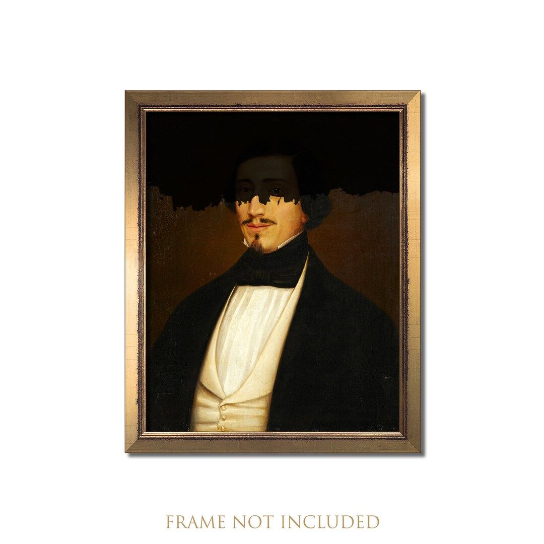 Gentleman painting. Altered portrait print. Gentleman gift. Regency art. Vintage portrait oil pai... | Etsy (US)