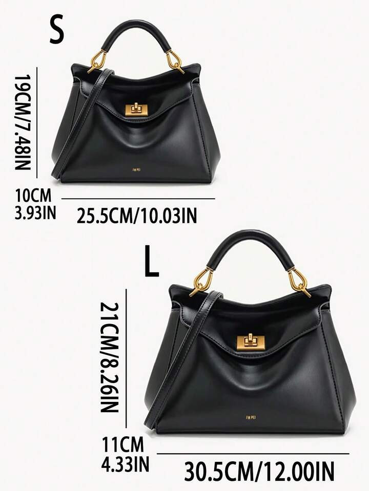 Clasp Design Fashionable Shoulder Bag, Crossbody Bag, Handbag, Versatile For Parties | SHEIN