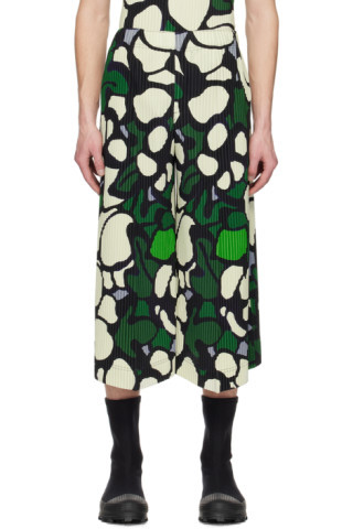 Homme Plissé Issey Miyake - Off-White Printed Trousers | SSENSE