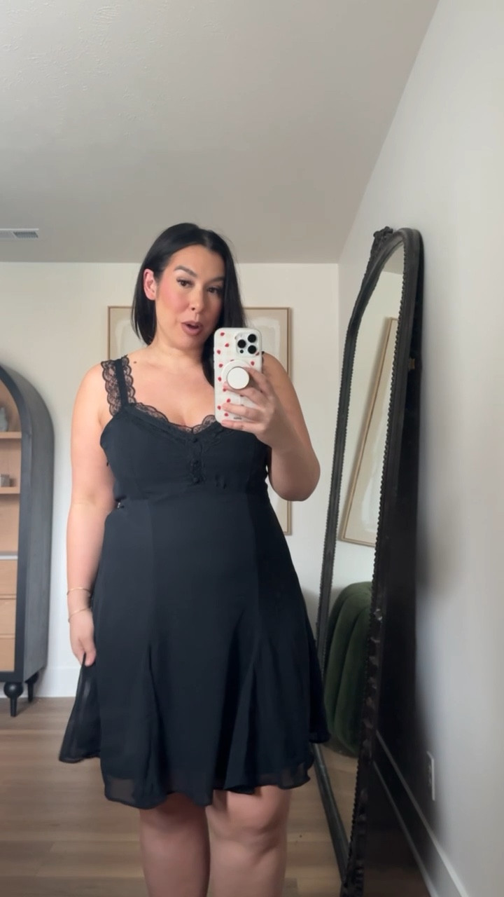 How cute is this black little mini dress?! Bra-free and super flattering 🖤👏🏻 Shop my midsize Abercrombie favorites on sale for 25% off with my exclusive in-app code! 
-
-
-
Abercrombie sale, LTK Spring Sale, Abercrombie midsize, Midsize spring, Midsize spring haul, Midsize sale, Dress, Spring Break Finds, Curvy, Sale, Easter @abercrombie  


#LTKootd #LTKSpringSale #LTKMidsize