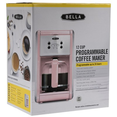 BELLA 12 CUP PROGRAMMABLE COFFEE MAKER PINK BLUSH  | eBay | eBay US