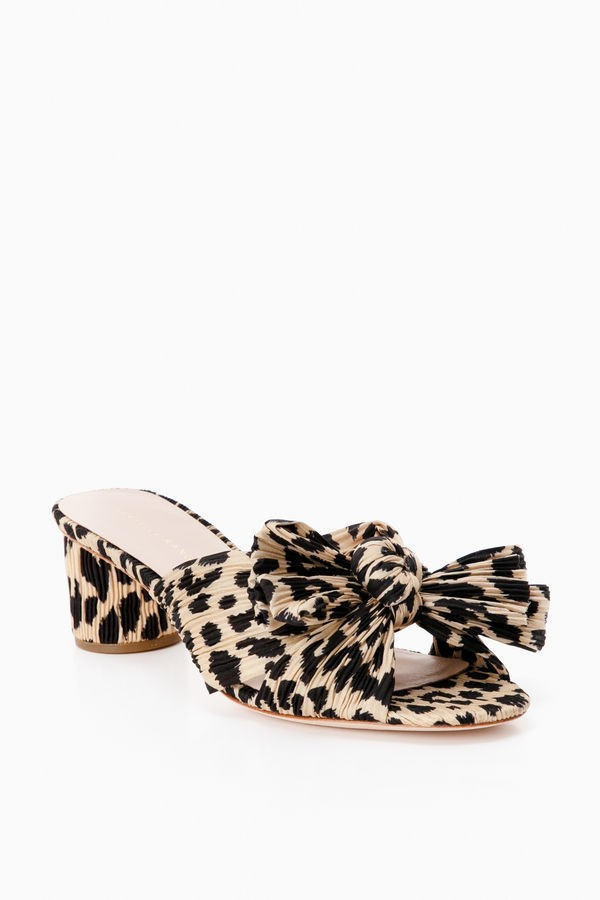Leopard Emilia Pleated Knot Mules | Tuckernuck (US)