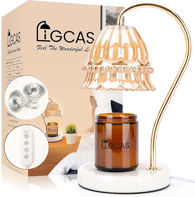Candle Warmer Lamp With Timer for Scented Jar & Votive Candles w/3 Timer Settings Light Dimmable ... | Amazon (US)