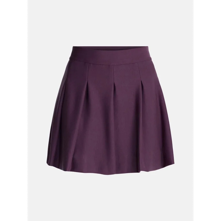 Avia Women's Pique Knit Pleated Bubble Hem Skort, Sizes XS-XXXL | Walmart (US)