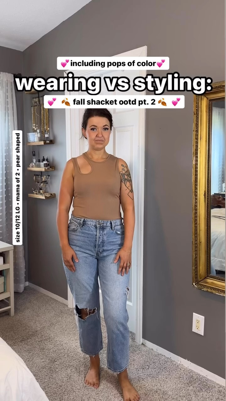 🍂🍁 Let's style the perfect fall shacket with fun pops of color! 🍁🍂 Whether you're cozying up for cooler temps or adding some flair to your everyday mom outfits, a shacket is a must-have. In this video, I'll show you how to layer your shacket with vibrant pieces—think bold scarves, colorful sweaters, and eye-catching accessories—to keep your fall style fun and fresh! 🎨✨ Tap to shop these easy, budget-friendly outfit ideas and make your fall wardrobe pop! 

#FallStyle #ShacketOutfit #ColorfulFallFashion #MomStyleInspo #LayeredLooks #FallOutfitIdeas 

#LTKVideo #LTKFallSale #LTKSeasonal