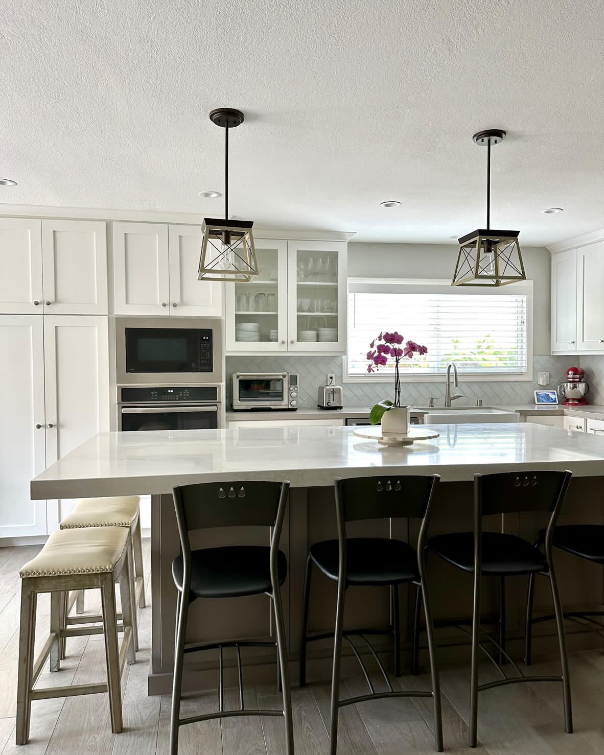 One of my followers gave me permission to post her pendant photos.  These are the pendants I have in my kitchen.  These are the black with white.  I have the bronze.  So beautiful!  

#LTKhome