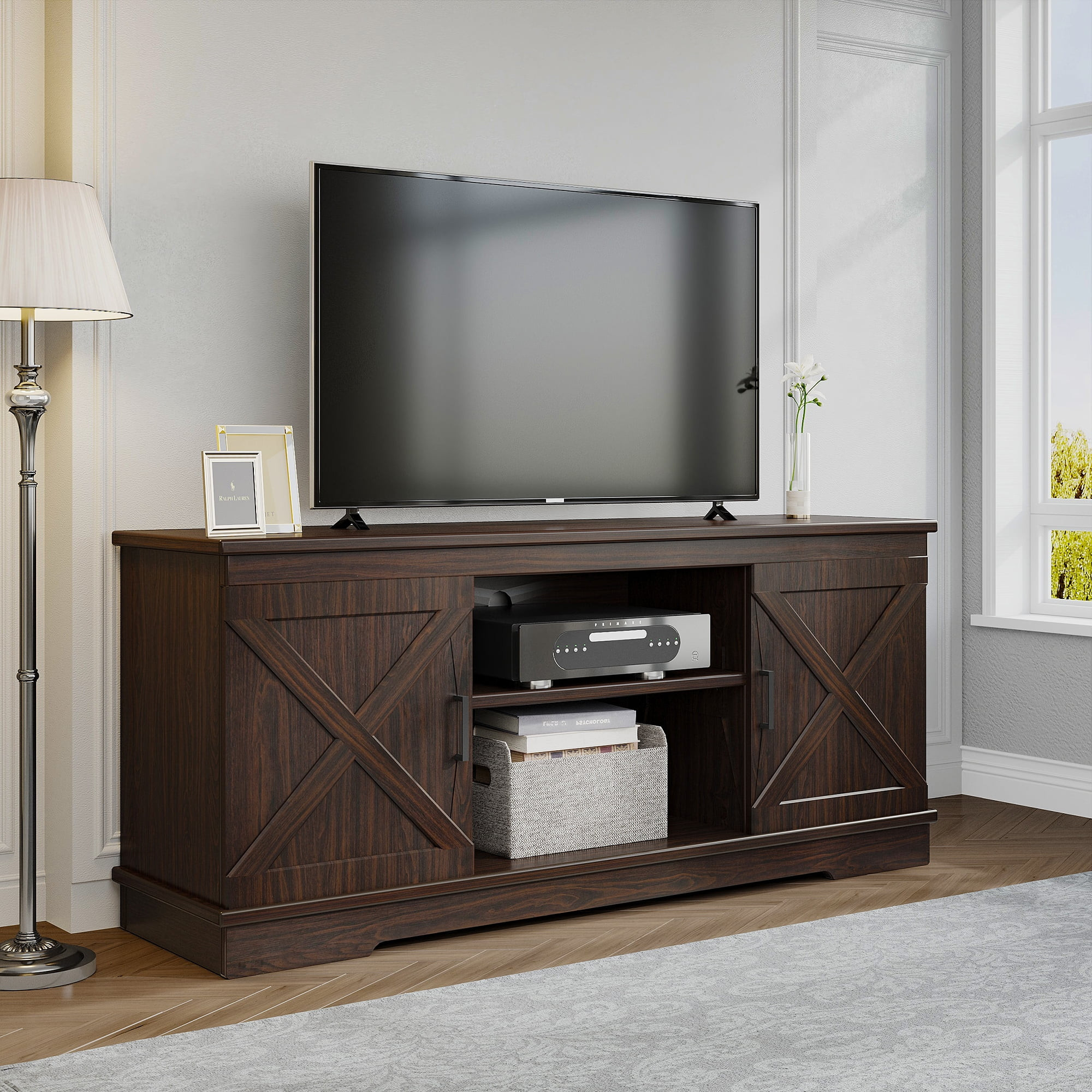 Dextrus Farmhouse TV Stand for 65 inch TV, Entertainment Center for Living Room, TV Media Console... | Walmart (US)