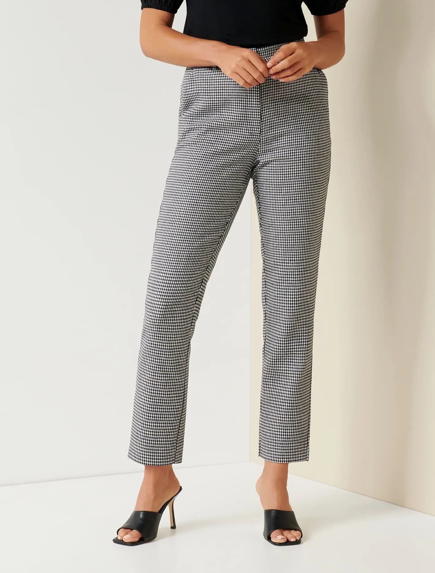 Lorna Houndstooth Straight Leg Pants | Forever New (AU)