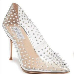 Steve Madden BNWOT "Luiza" Clear studded pointed toe heel | Poshmark