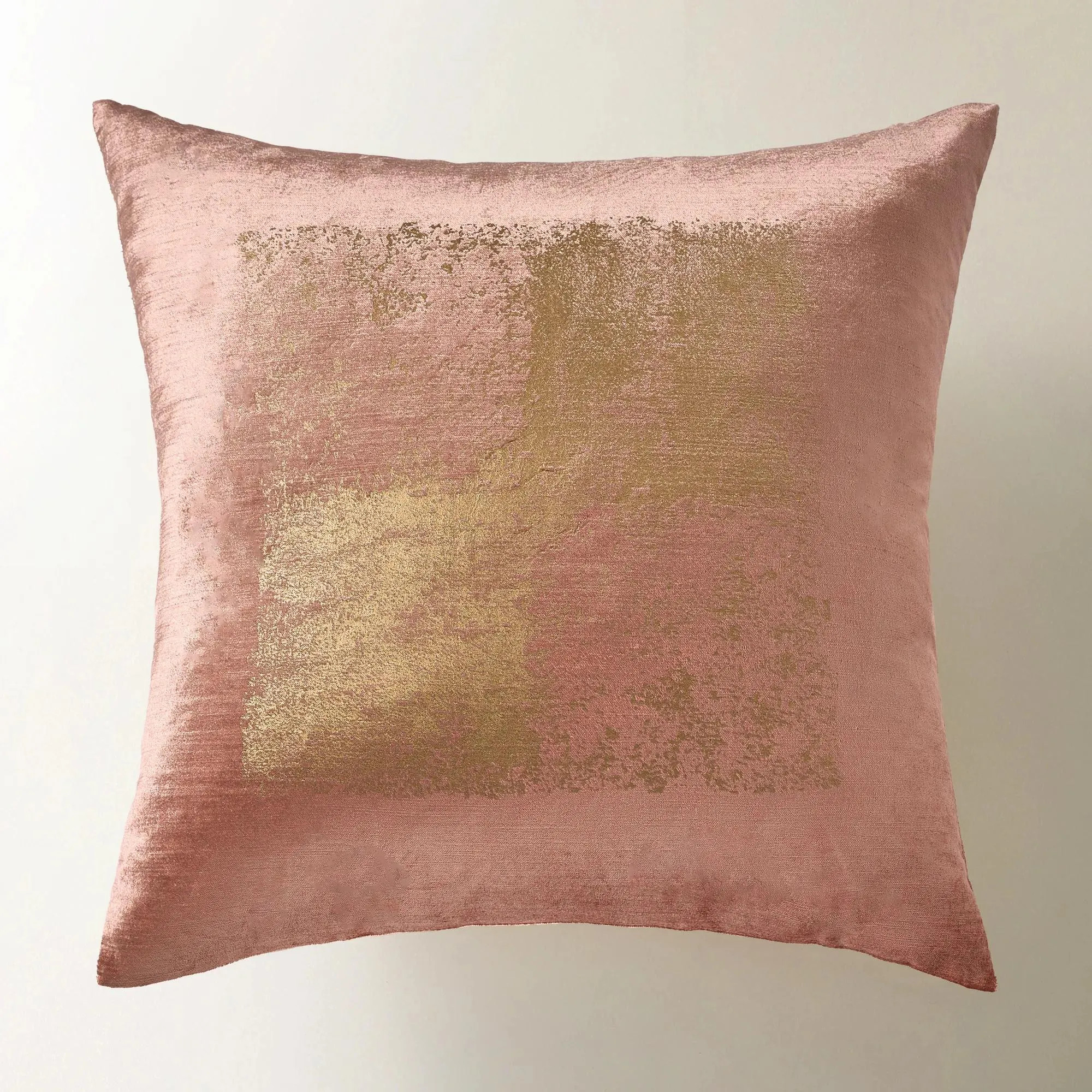 Amalia Metallic Checker Pillow 20" - Mocha Mousse/Gold | Z Gallerie