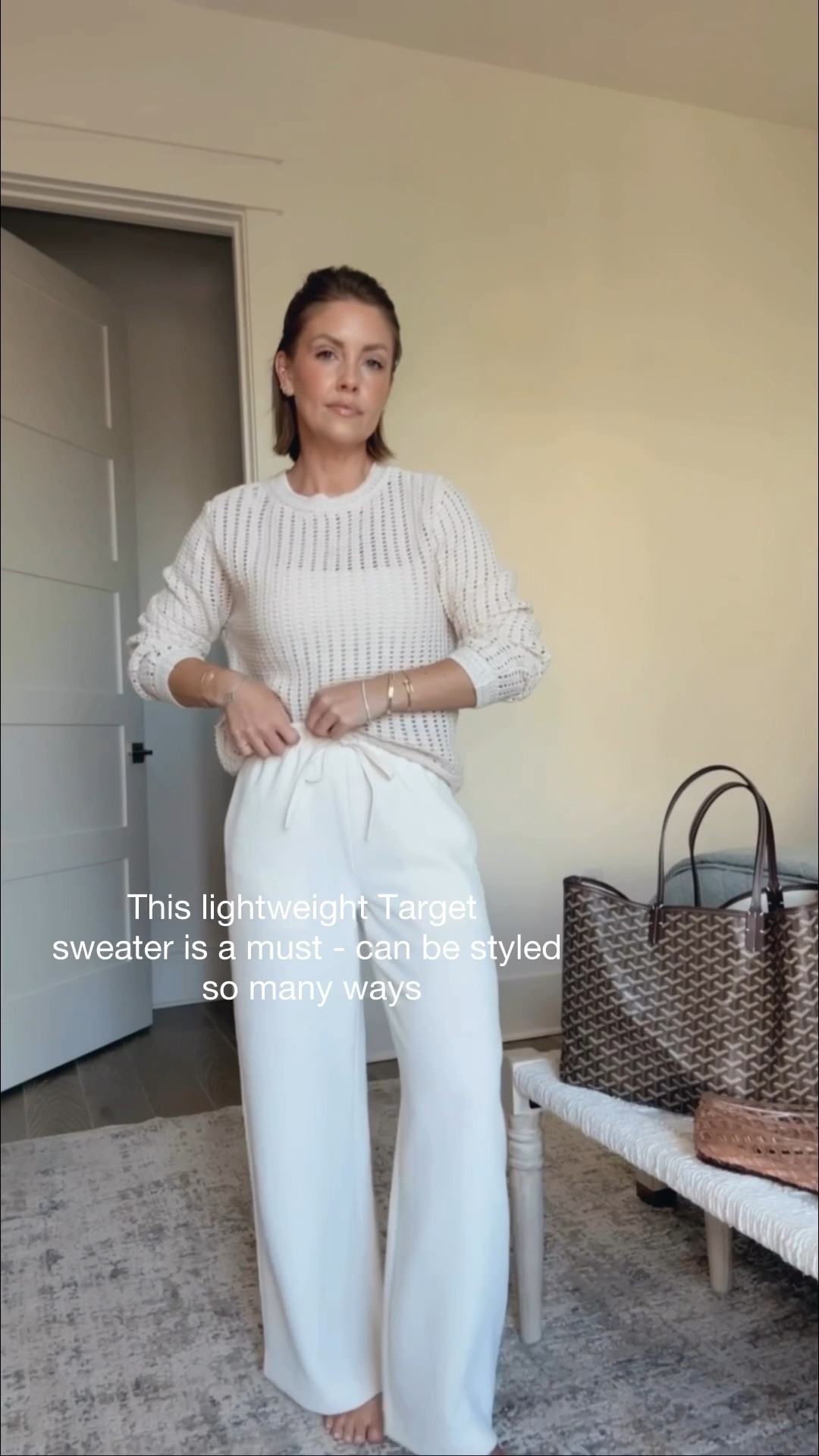Small Target sweater / XS bra free tank (use code SHORTSAF for an additional 15% off!) / XS Short pants / flats run true to size

#LTKootd #LTKPetite #LTKTravel