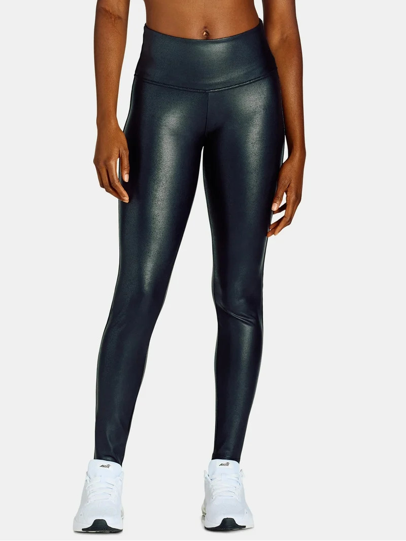Time and Tru Women's Faux Leather Leggings, Full Length, Sizes XS-XXXL | Walmart (US)