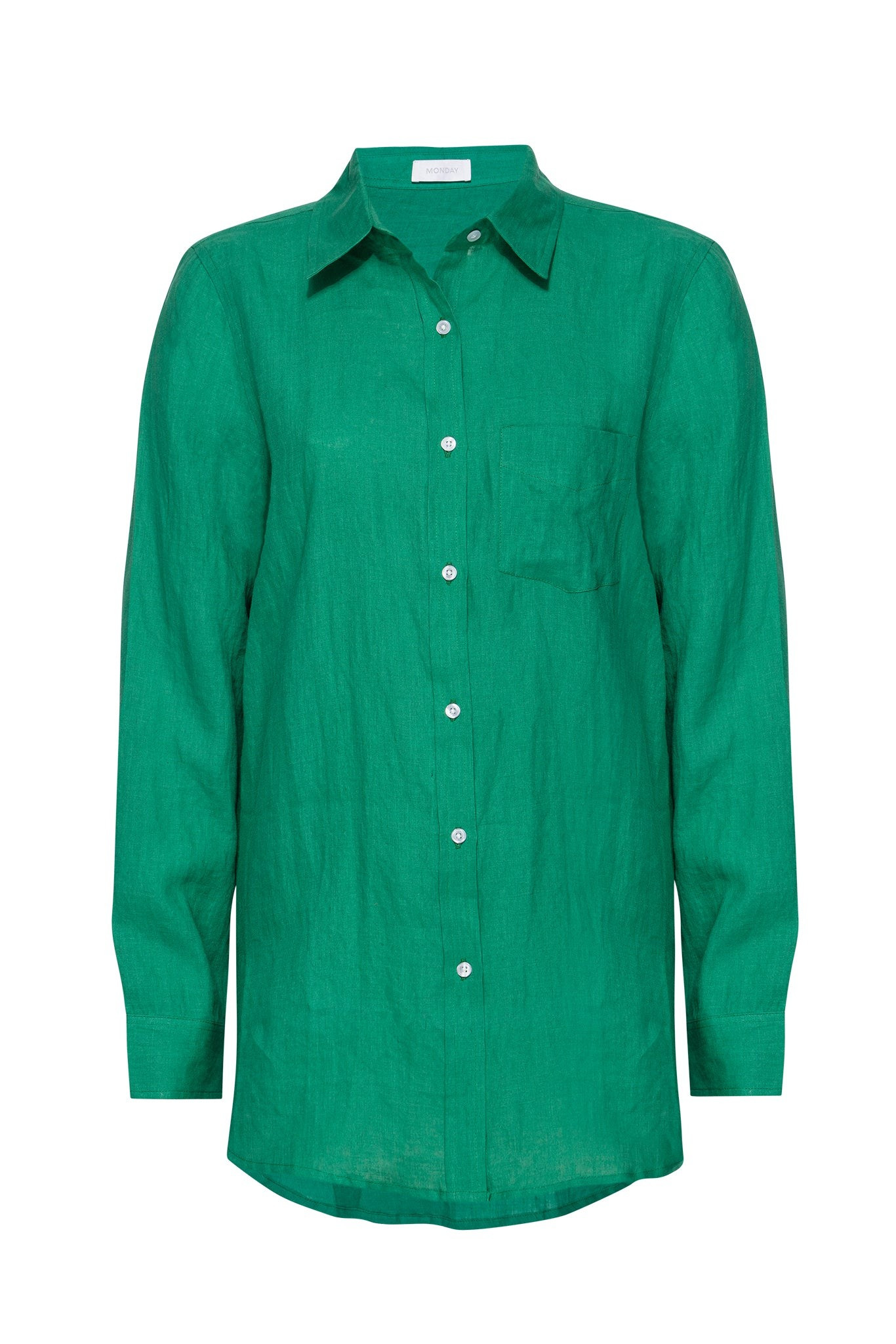 Monaco Linen Shirt - Jade | Monday Swimwear