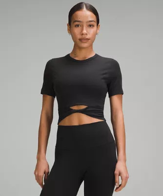 Cropped Nulu Twist-Hem Short-Sleeve Shirt | lululemon (AU)