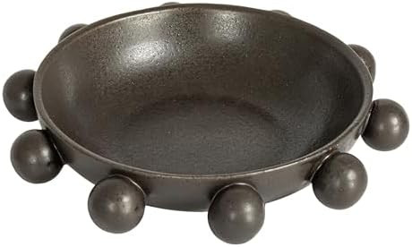 Bloomingville 9.75 Inches Stoneware Bowl with Orbs and Reactive Glaze, Black | Amazon (US)