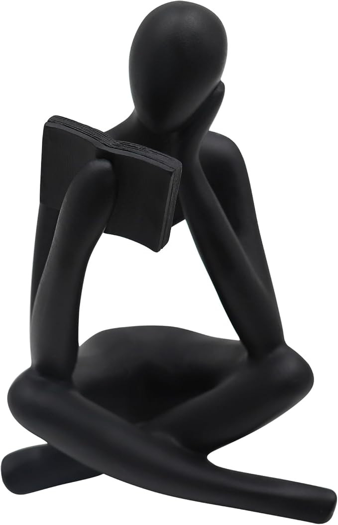Reading Women Statue, Thinker Sculptures, Abstract Art Ornament, Modern Aesthetic Figurine Decora... | Amazon (US)