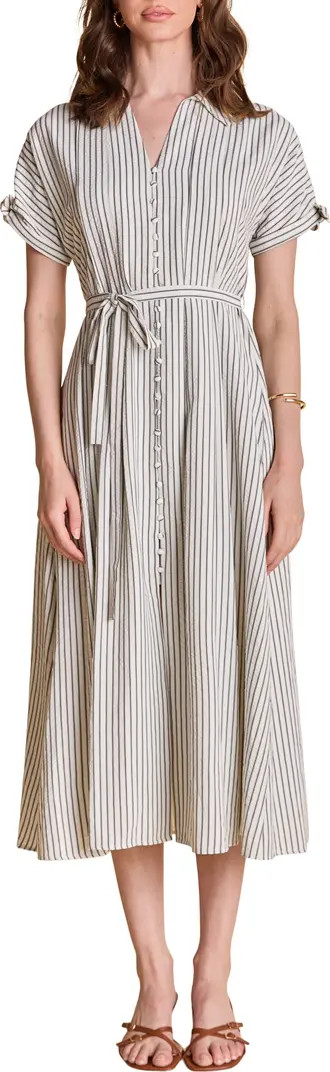 Stripe Midi Shirtdress Short Sleeve Dresses With Sleeves Dresses Cocktail Dresses Nordstrom Dress | Nordstrom