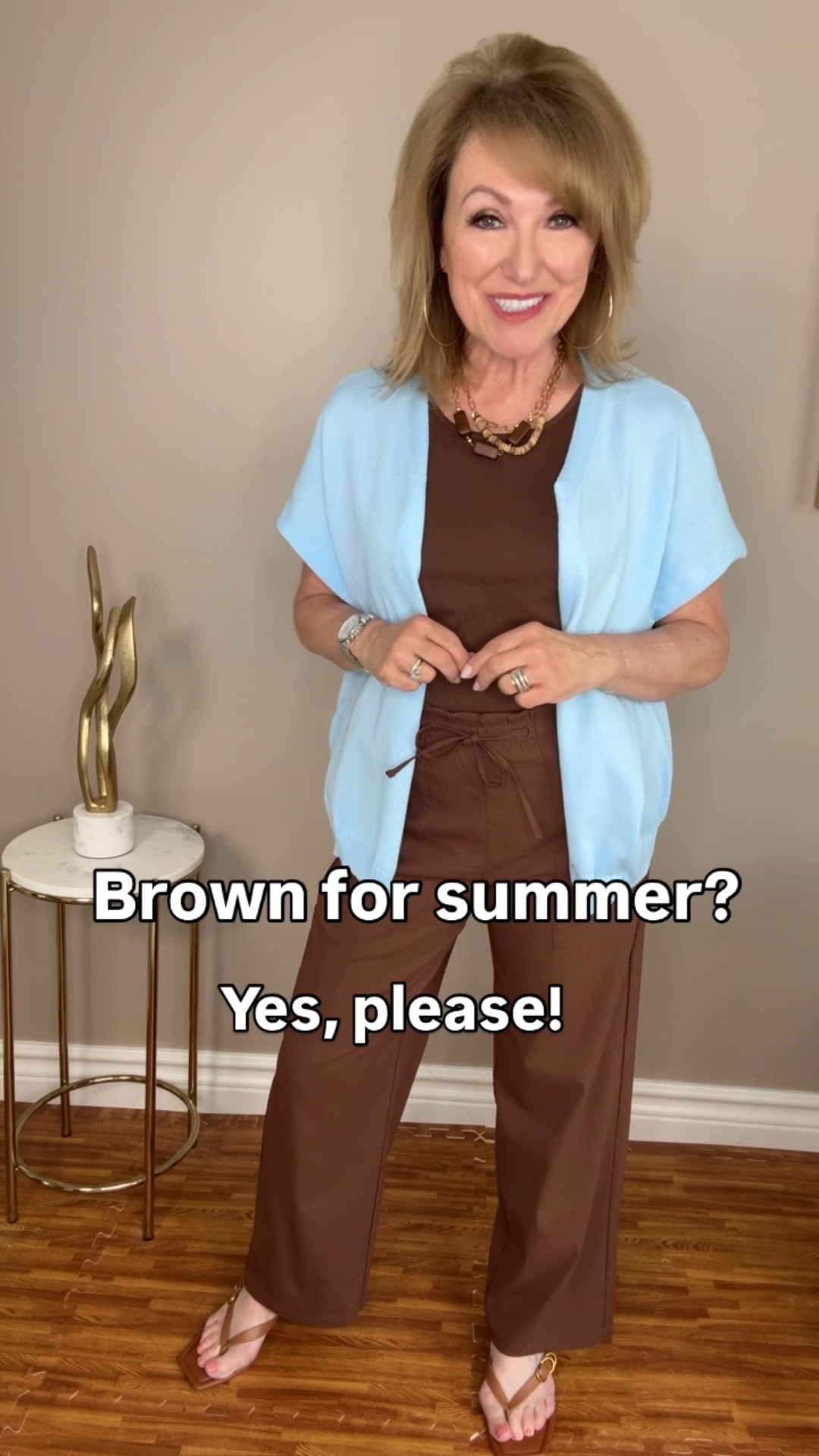 love these pants, gifted to me by Amazon brand, AB-Eleven. They are a great for right now and as we transition into fall.

I selected the brown color because I love styling them in the summer with both light blue and pink. Then you can swap into more fall colors as the weather gets cooler.

#LTKootd #LTKSeasonal #LTKMidsize