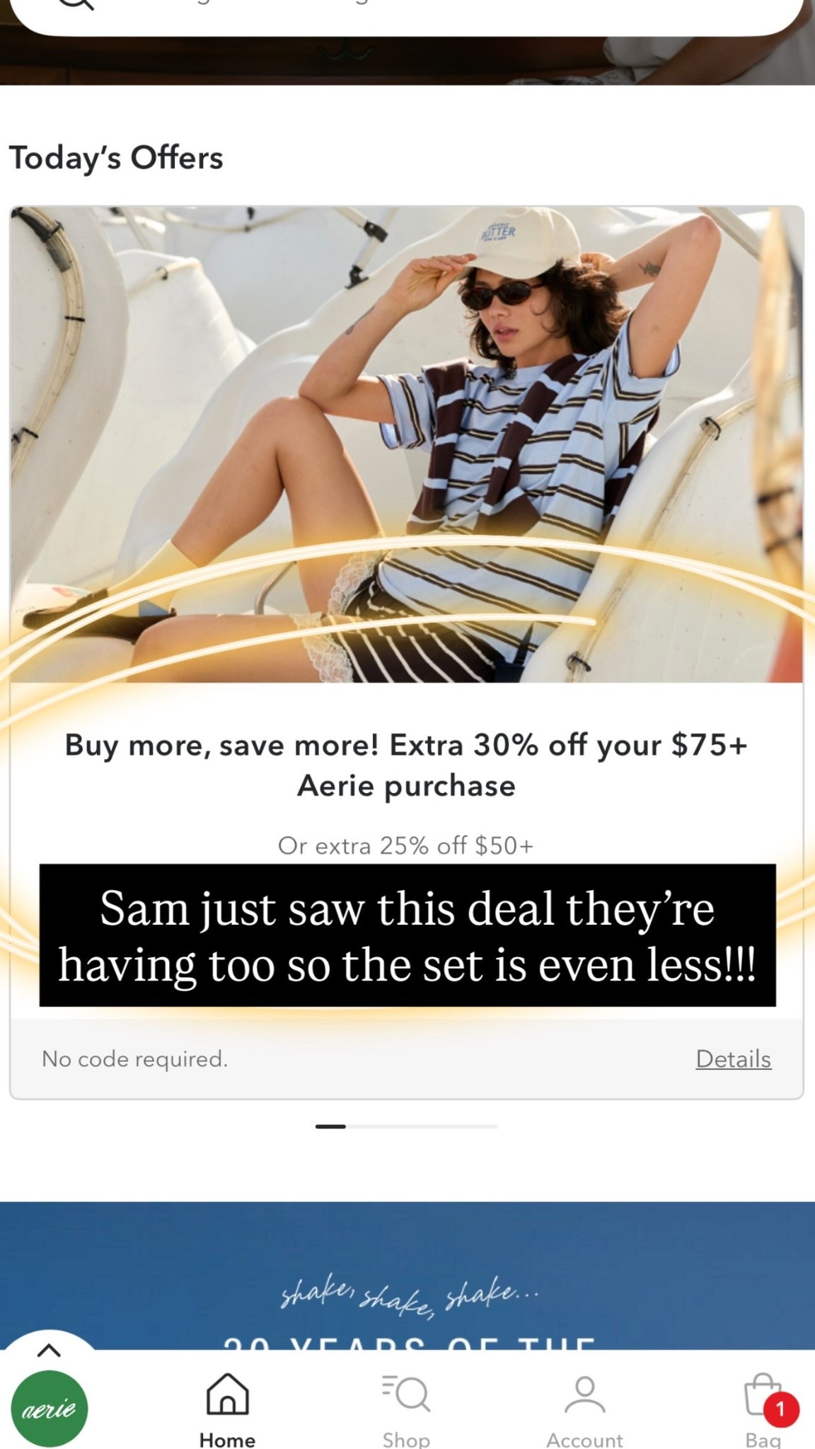 Sam just saw this deal they’re having too so the set is even less!!!