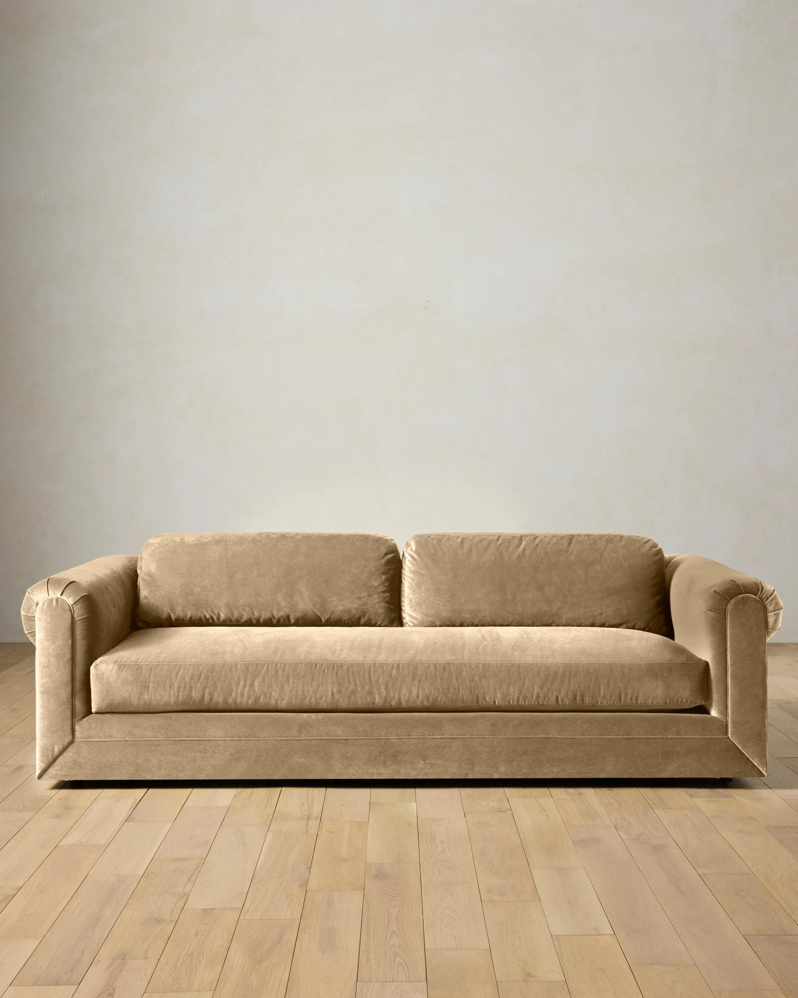 Seraphina Sofa - Luster Latte Velvet 103W x 34H x 45D | Joon Loloi