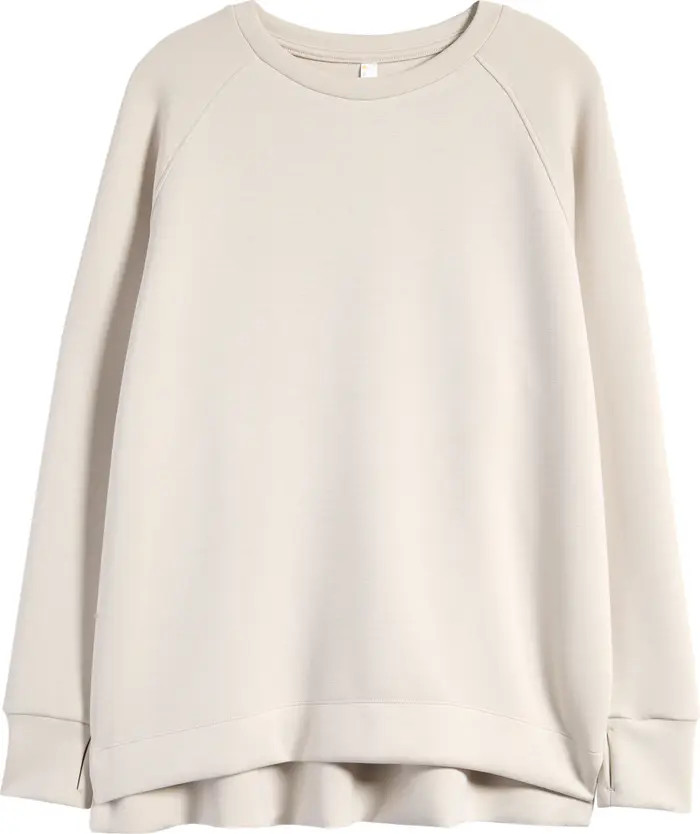 Soft Modal Blend Scuba Oversize Crew Sweatshirt | Nordstrom