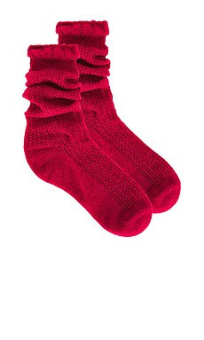Free People Staple Slouch Socks in Poppy from Revolve.com | Revolve Clothing (Global)